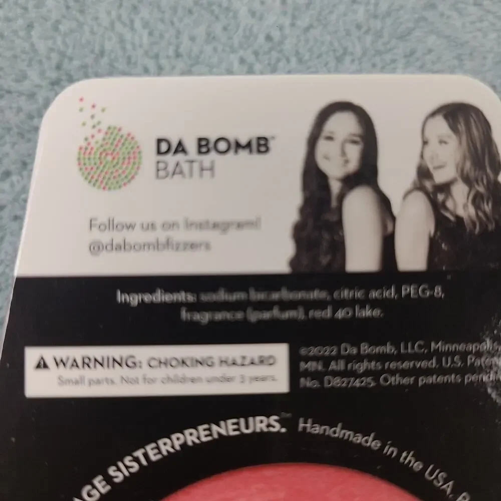 Da Bomb Bath Fizzer Red Santa bomb Sugar Plum Scent Soft on Skin Surprise Inside
